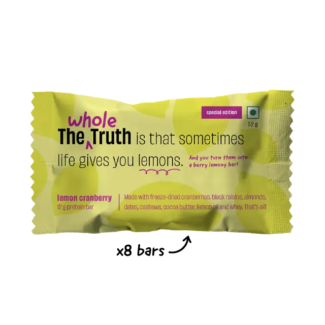Lemon Cranberry Protein Bars - Box of 8
